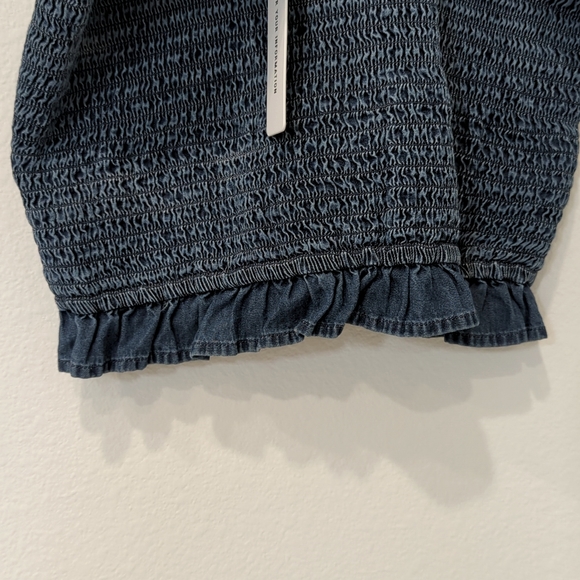 NWT chambray crop top Sz XS - Picture 3 of 8